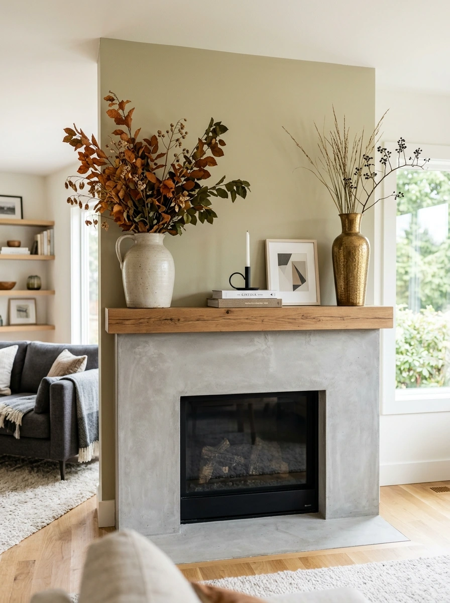 fall mantle decor ideas simple modern 20
