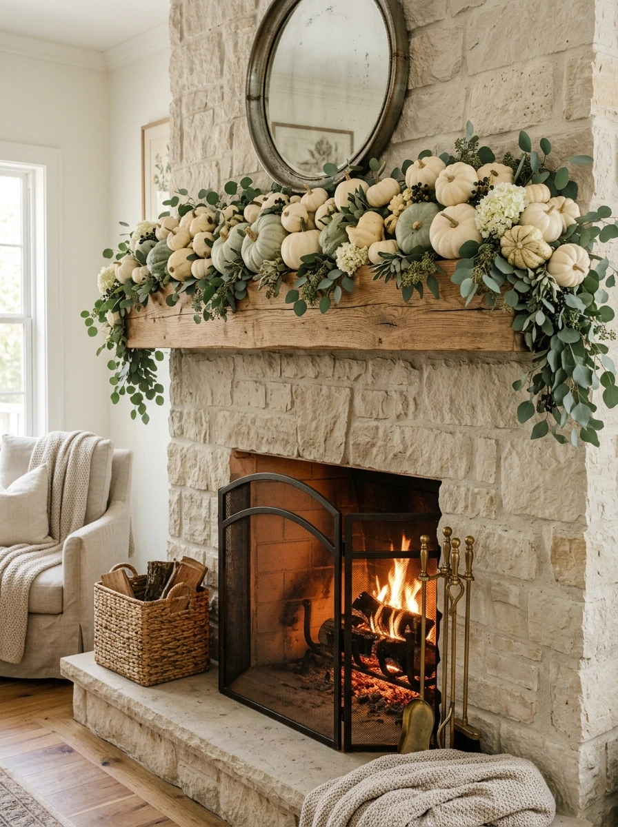 fall mantle decor ideas simple modern 25