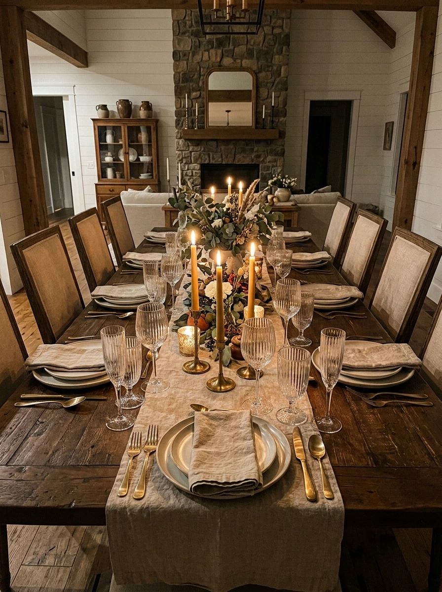 fall table decor ideas dining room modern 22