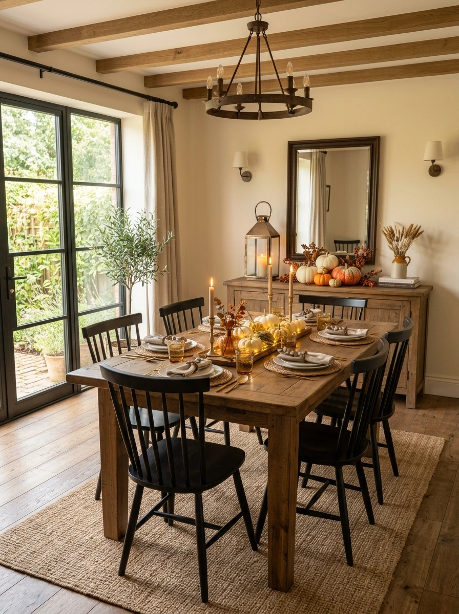 fall table decor ideas dining room modern 28
