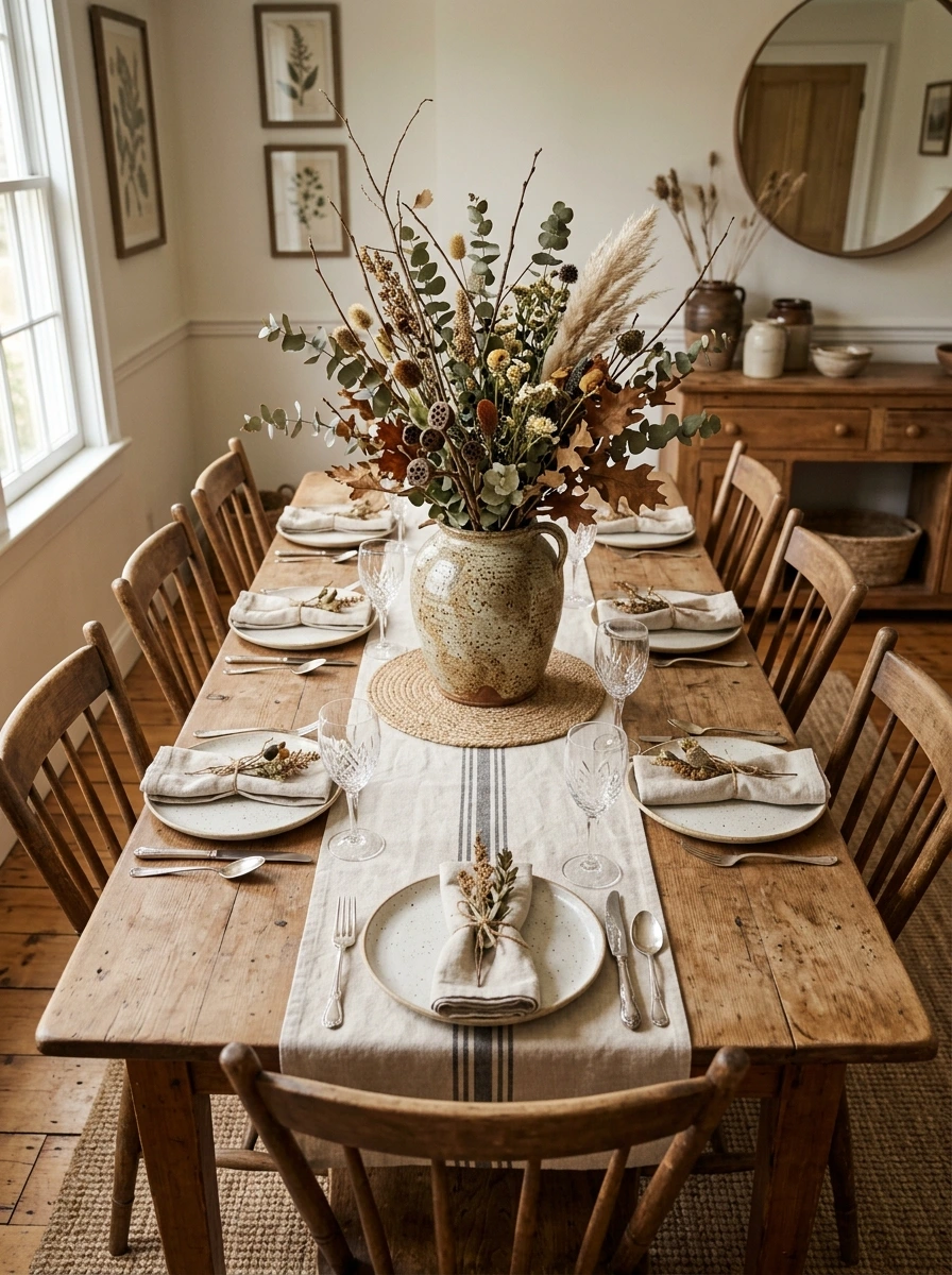 fall table decor ideas dining room modern 4