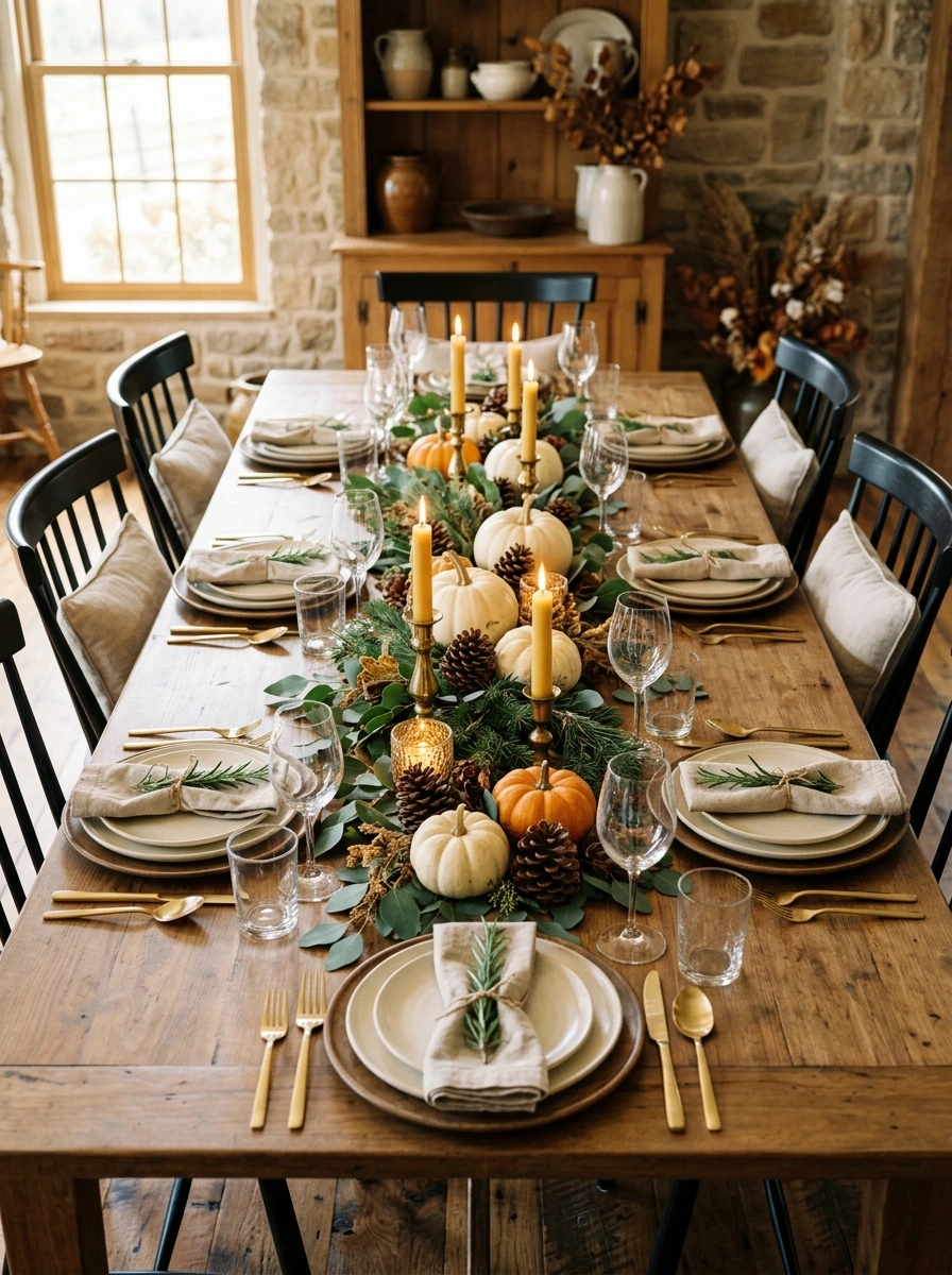 fall table decor ideas dining room modern 5
