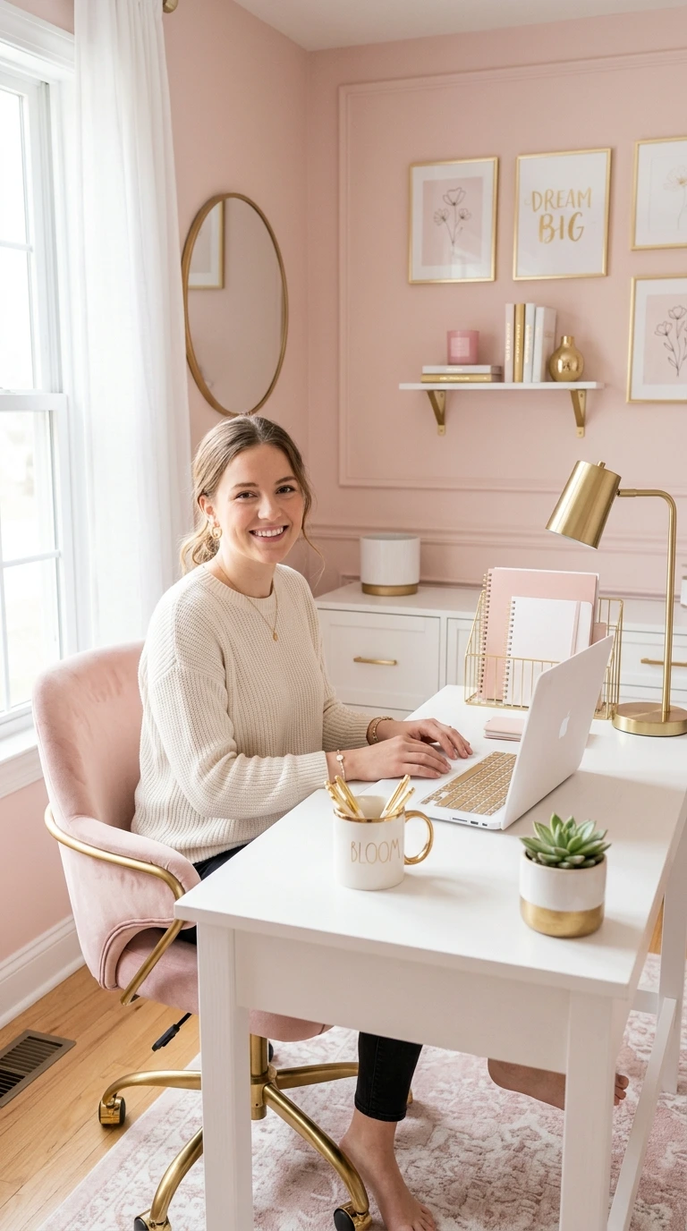 feminine home office ideas 27