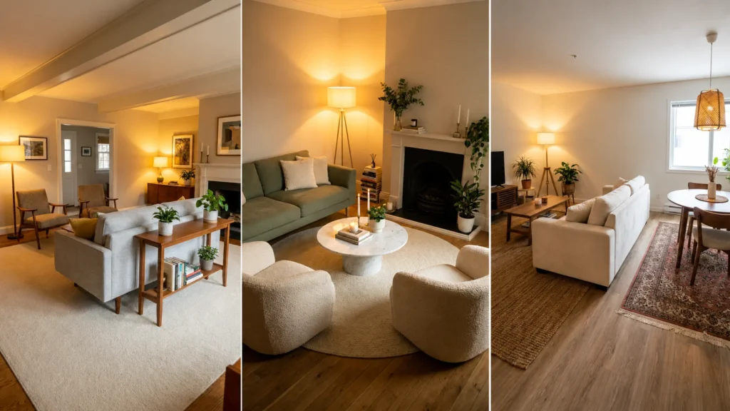 furniture arrangement in small living room