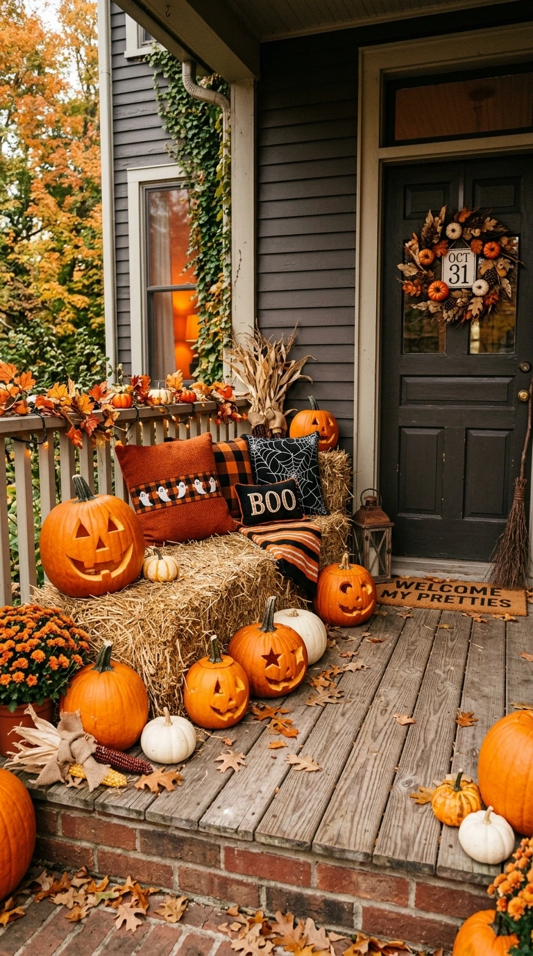 halloween front porch decor ideas 6