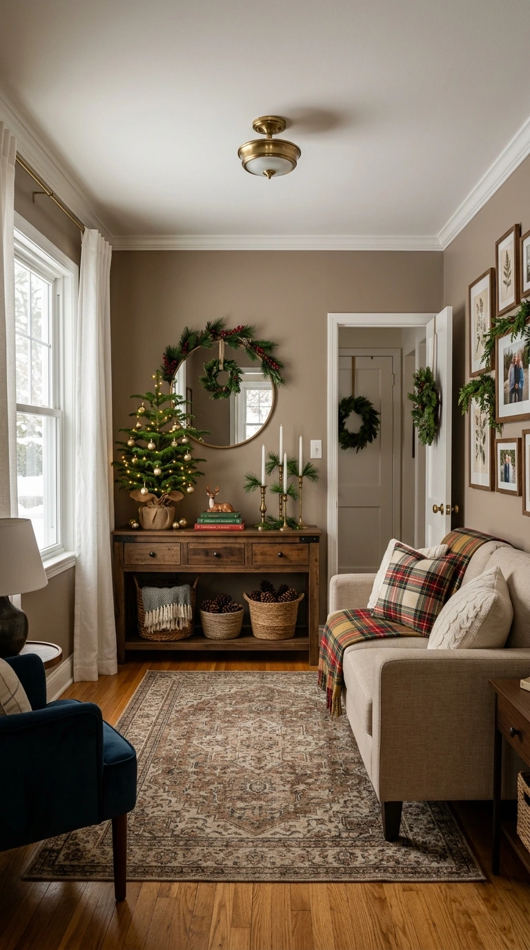 holiday living room decor small space 32