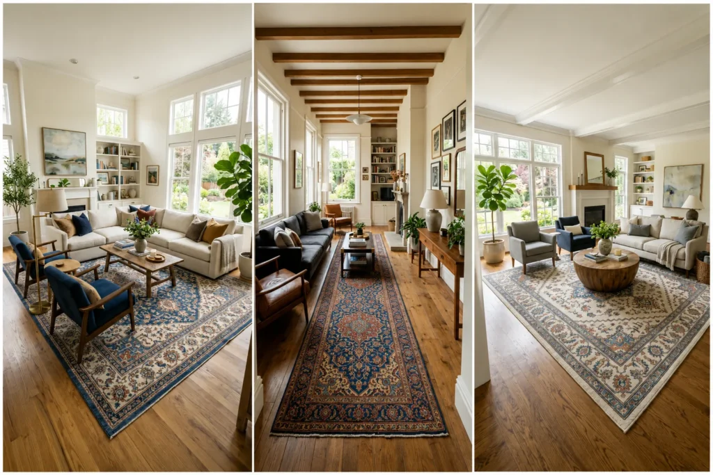 how to choose rug size for your living room