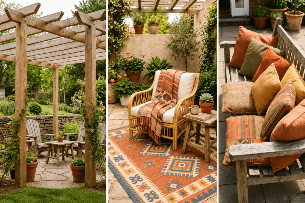 how to create cozy outdoor seating