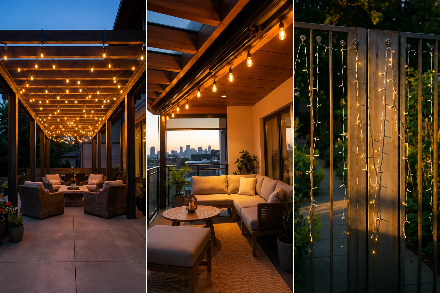 how to hang outdoor string lights no drilling