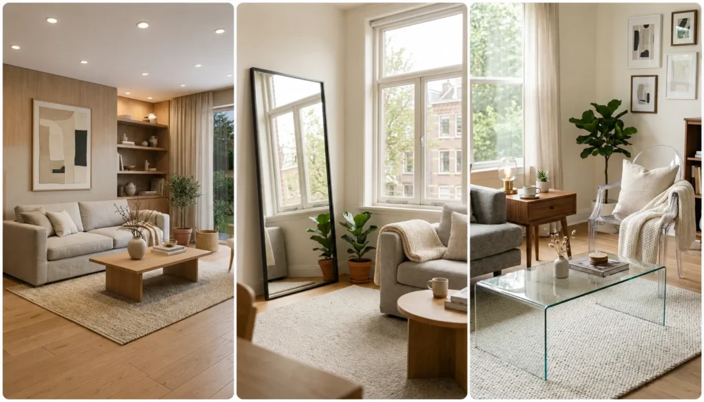 how to make small room look bigger