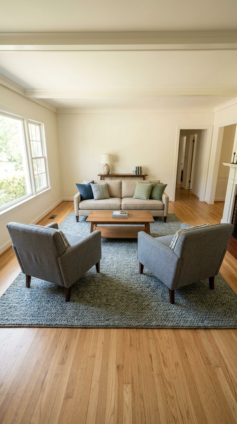 how to choose rug size living room 1