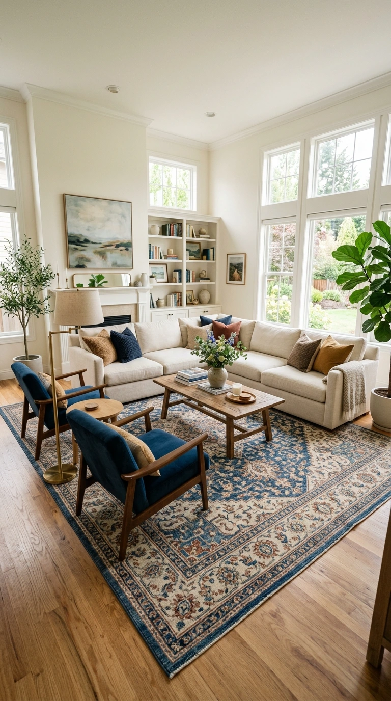 how to choose rug size living room 13