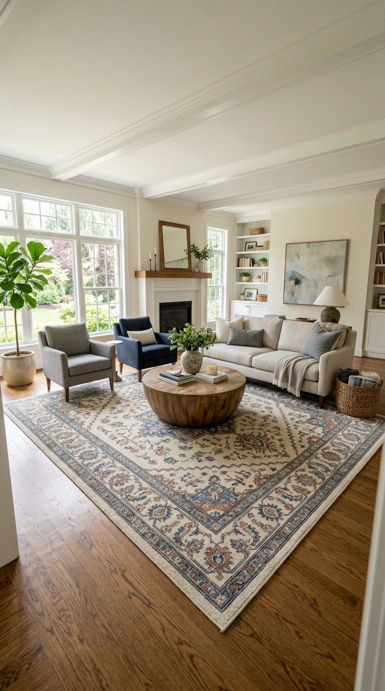 how to choose rug size living room 17
