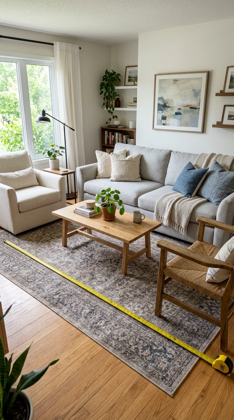how to choose rug size living room 2