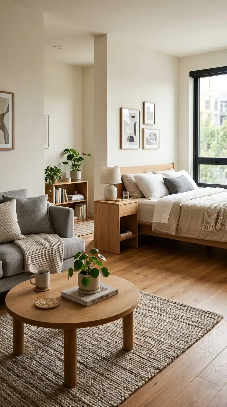 how to divide studio apartment into zones 16