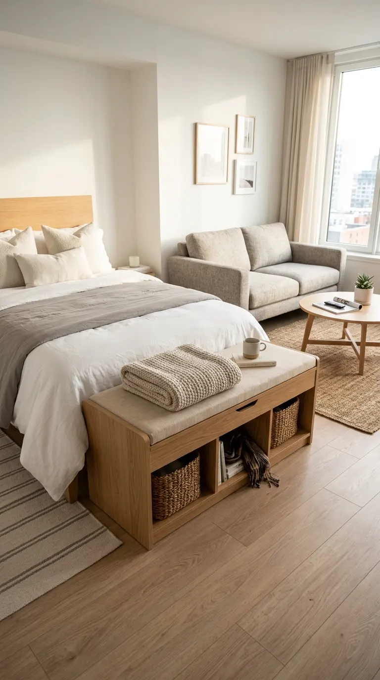 how to divide studio apartment into zones 22