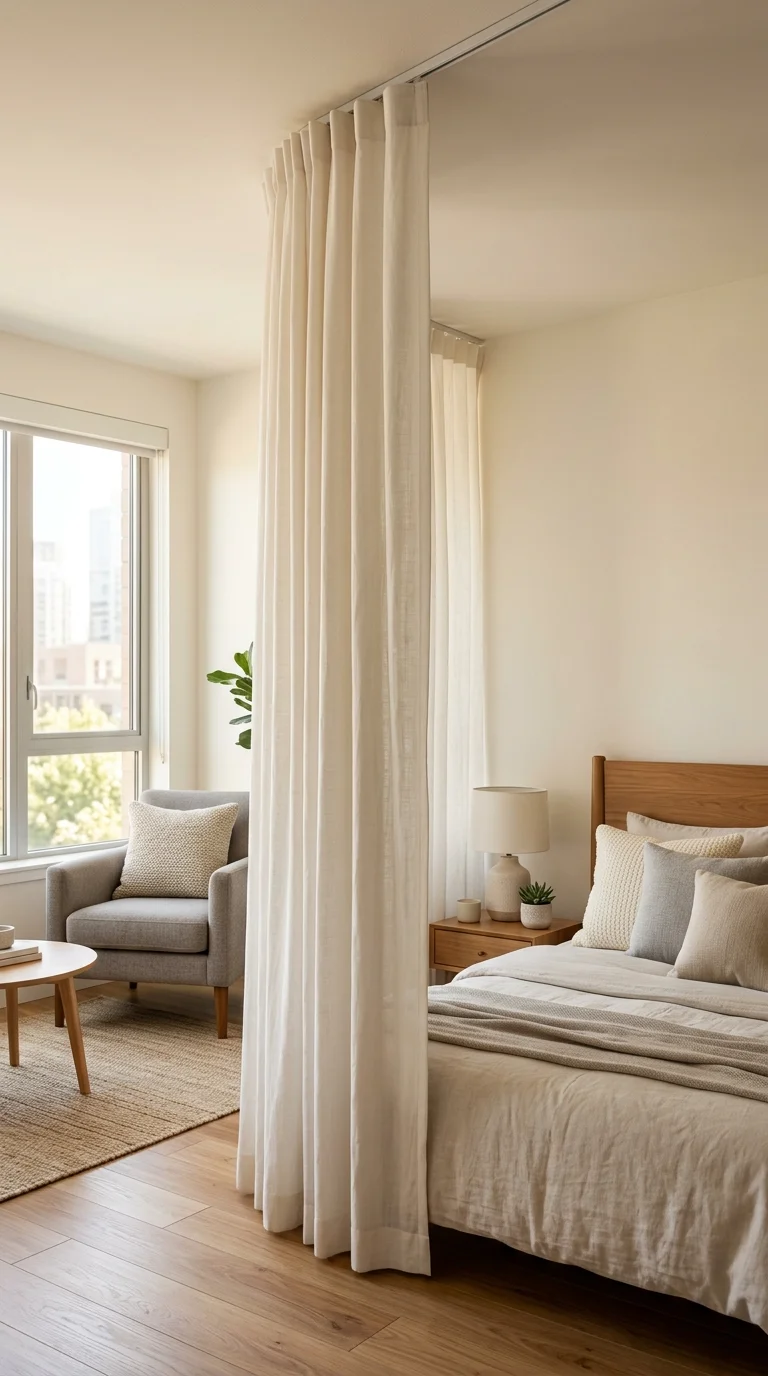 how to divide studio apartment into zones 26