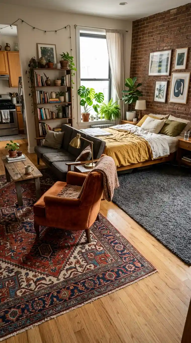 how to divide studio apartment into zones 28