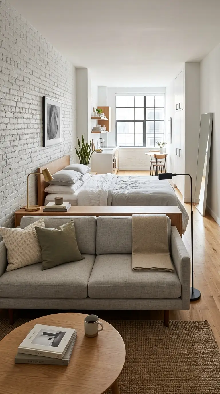 how to divide studio apartment into zones 3