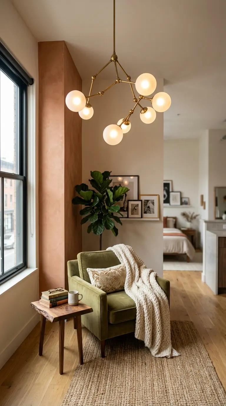 how to divide studio apartment into zones 36