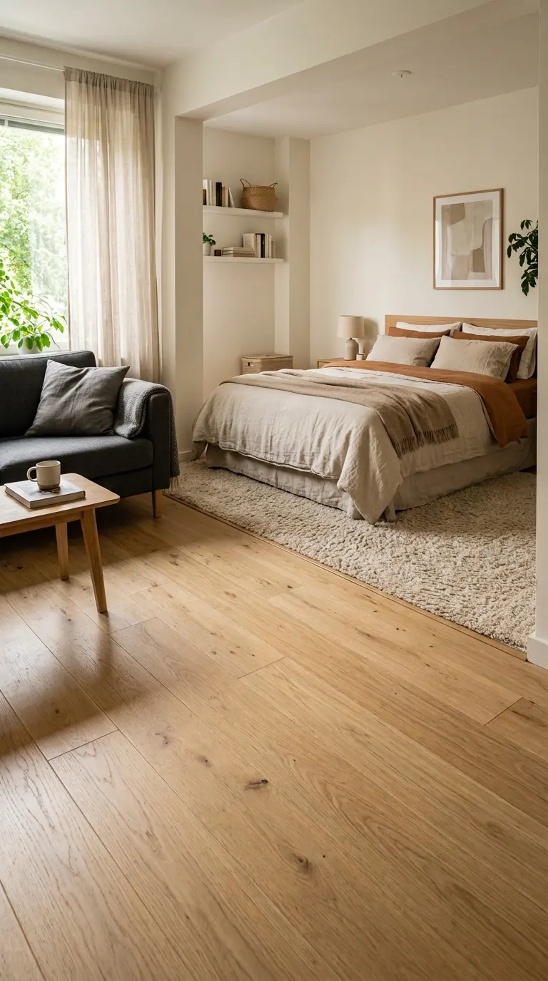 how to divide studio apartment into zones 8
