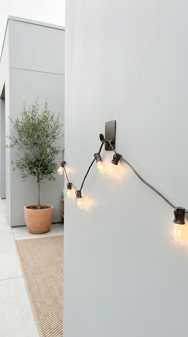 how to hang outdoor string lights no drilling 1