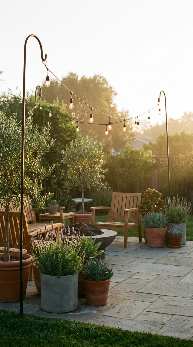 how to hang outdoor string lights no drilling 3