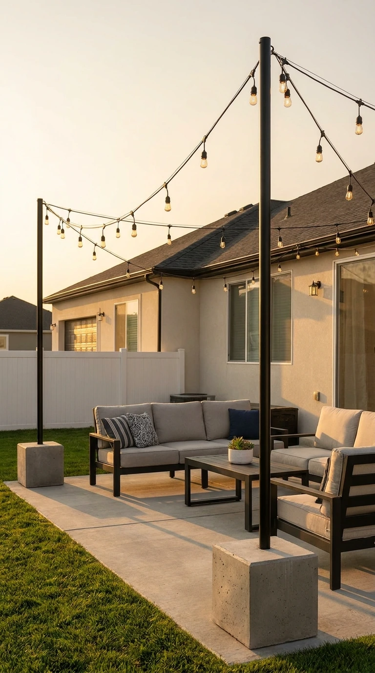 how to hang outdoor string lights no drilling 4