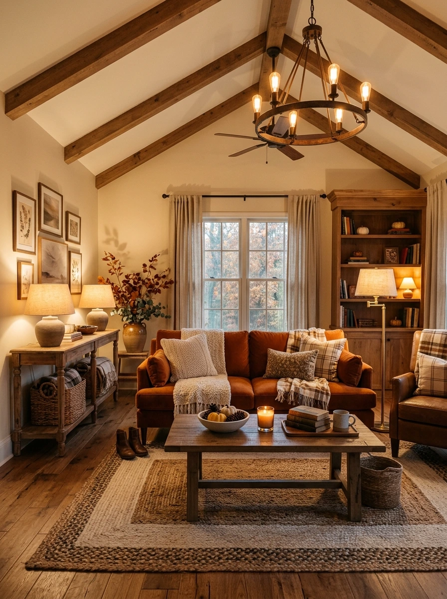 new deco fall room decor rich brown tones 16