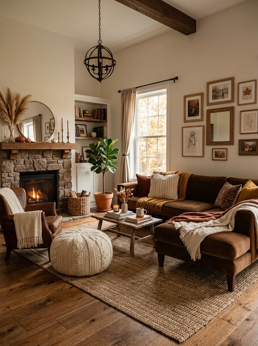 new deco fall room decor rich brown tones 19