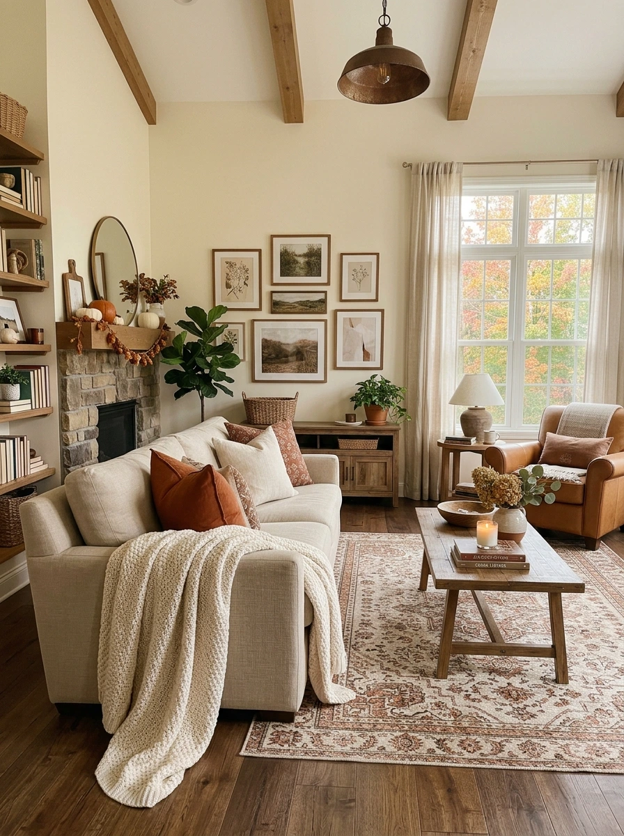new deco fall room decor rich brown tones 2