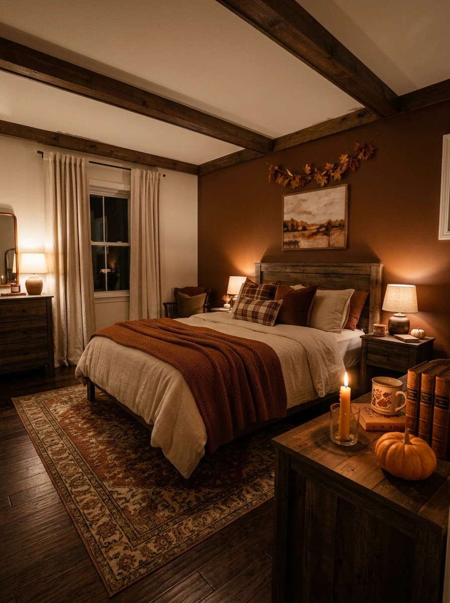 new deco fall room decor rich brown tones 22