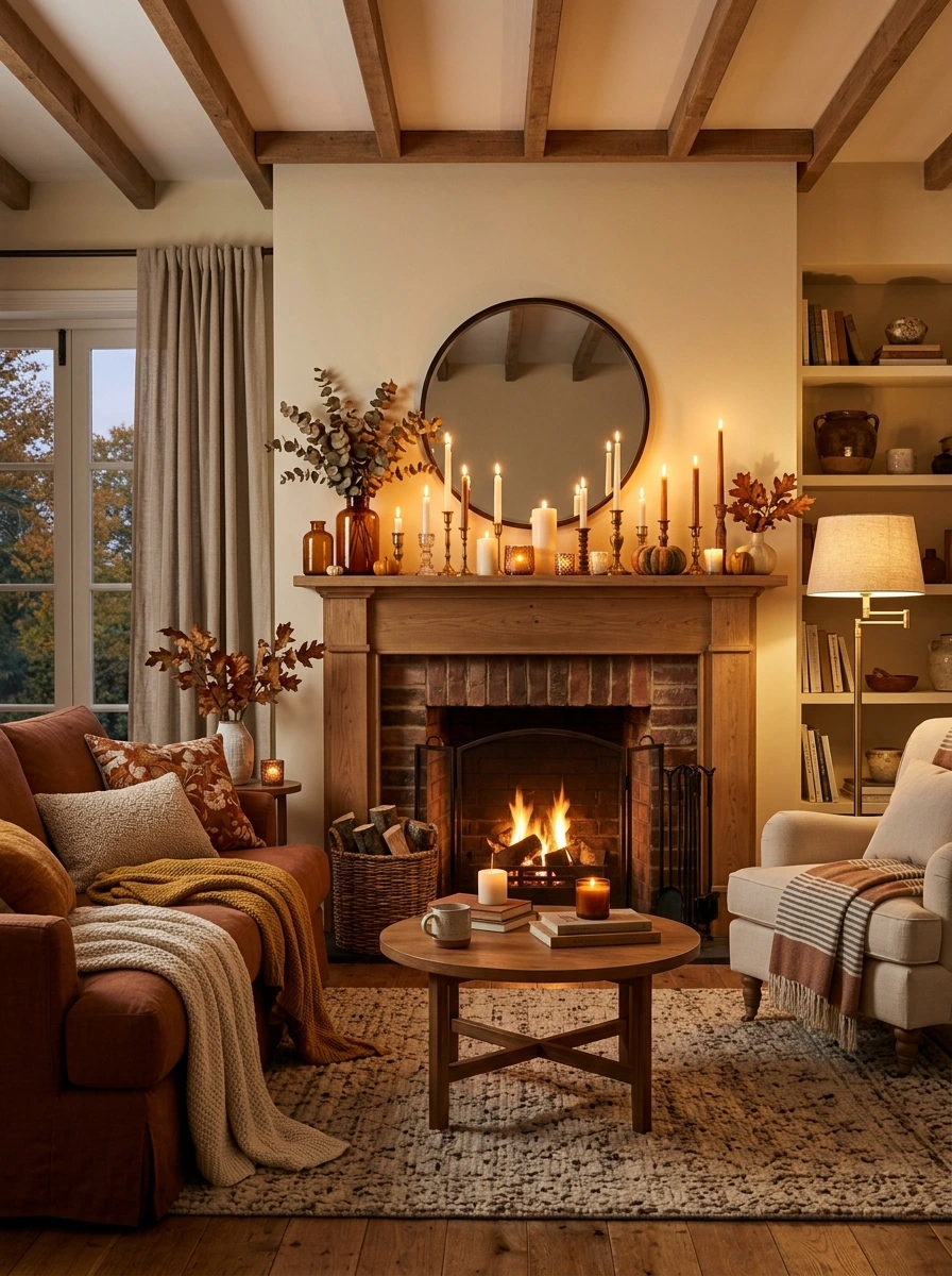 new deco fall room decor rich brown tones 31