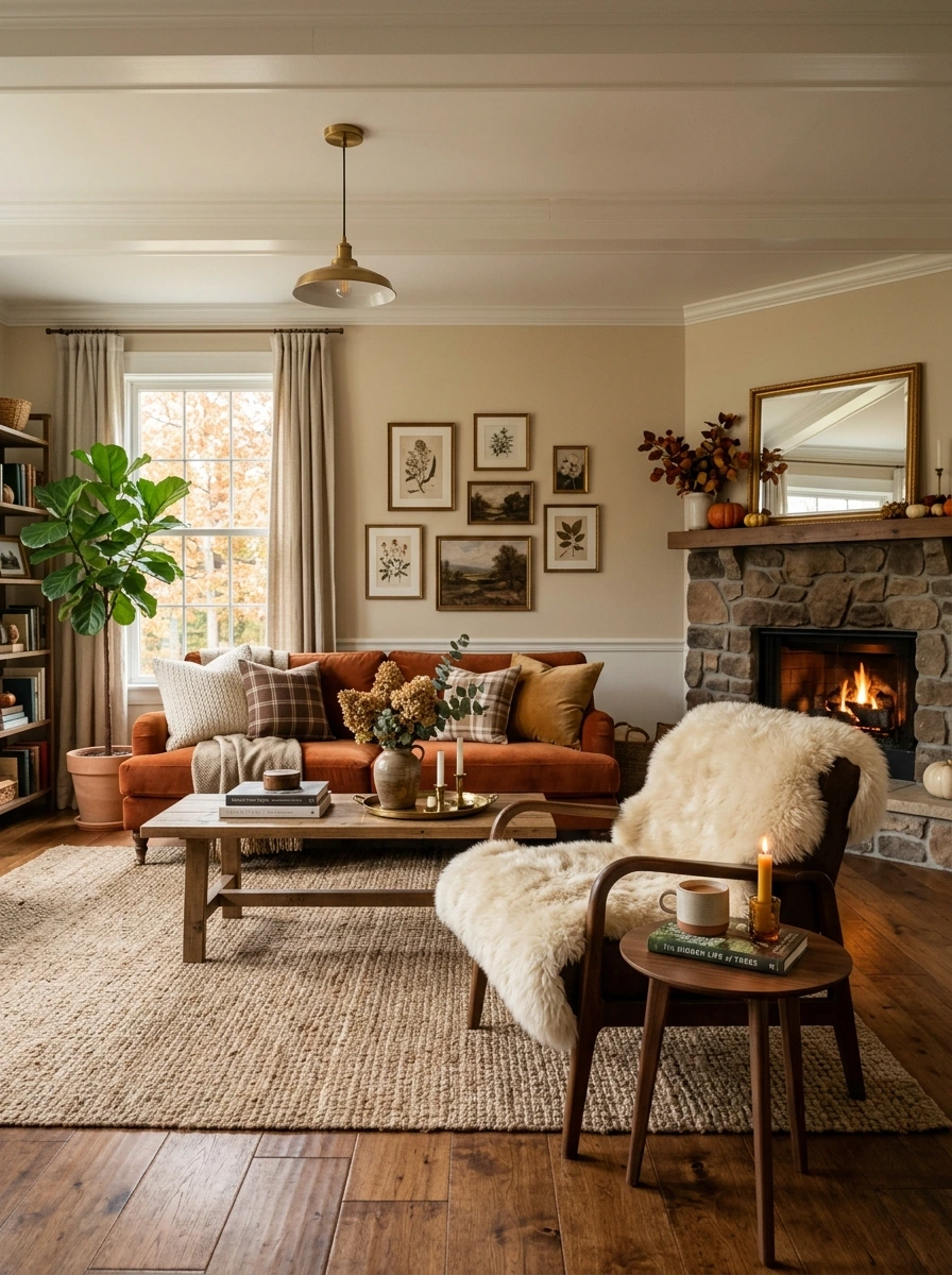 new deco fall room decor rich brown tones 35