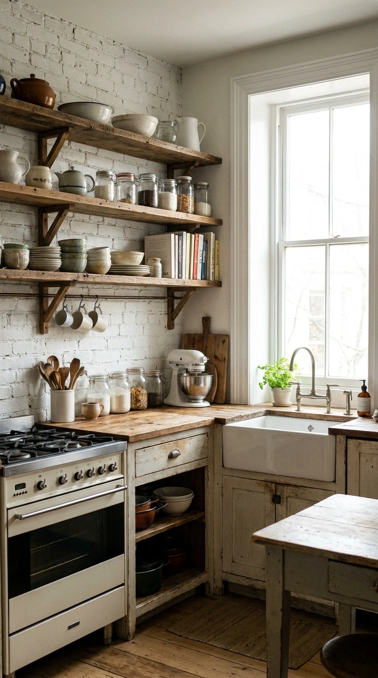 open shelving vs closed cabinets small apartment 1