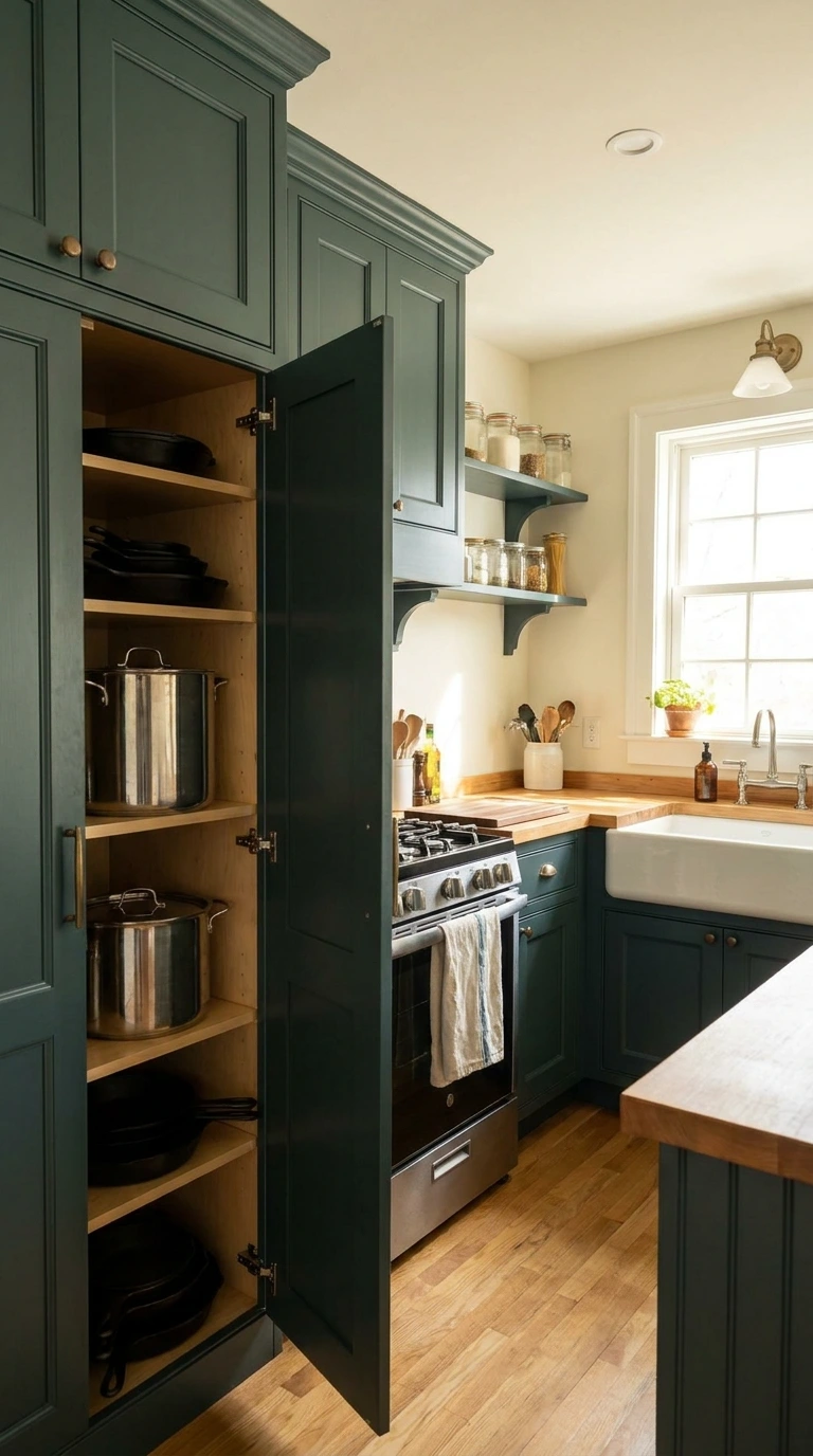 open shelving vs closed cabinets small apartment 10