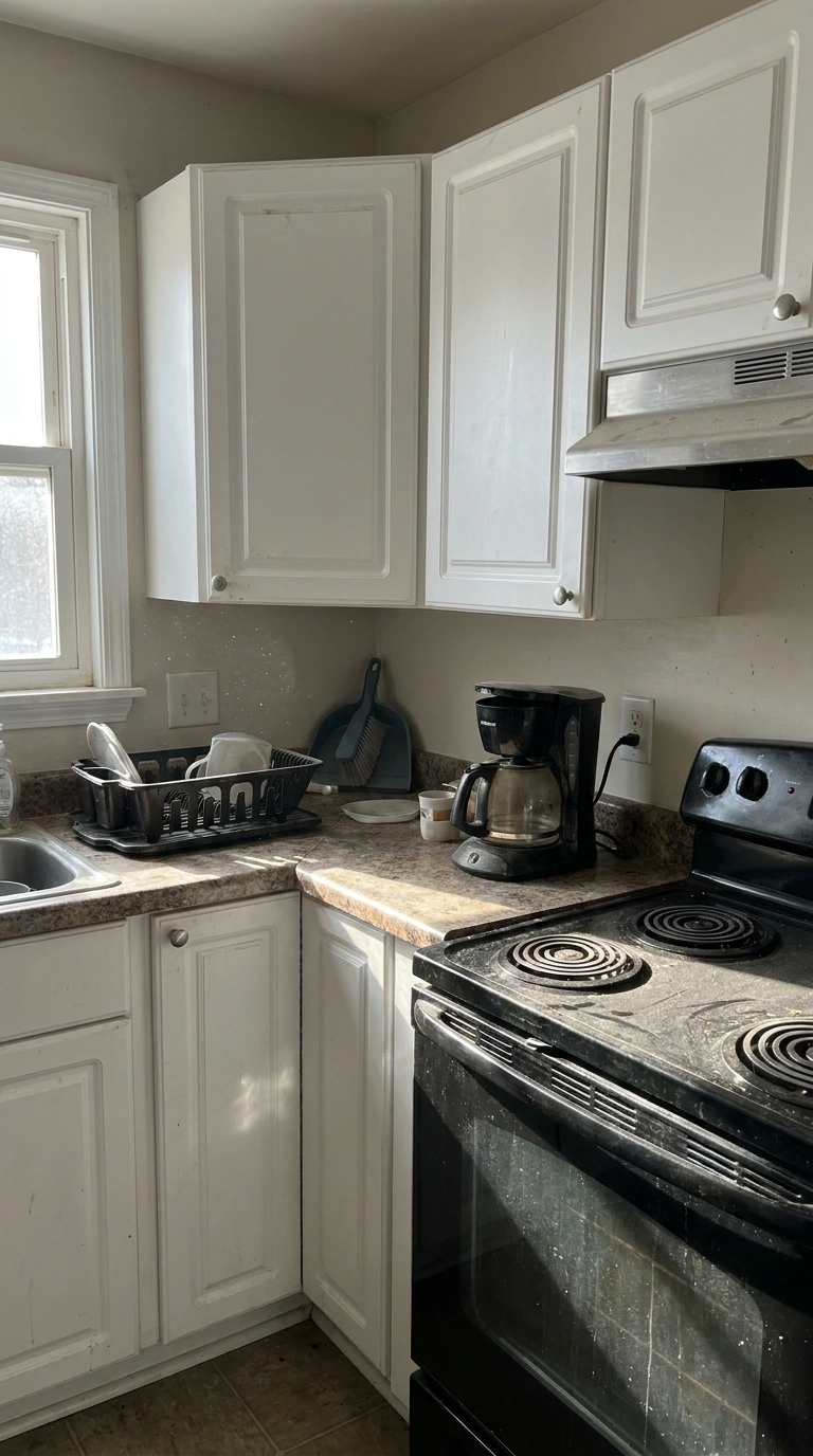 open shelving vs closed cabinets small apartment 2