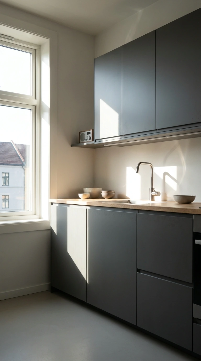 open shelving vs closed cabinets small apartment 7
