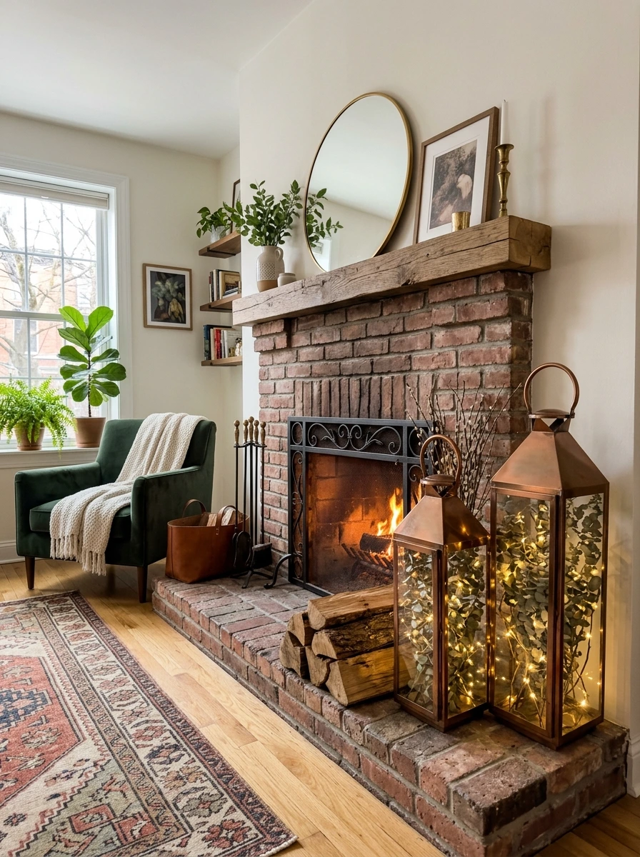 sage green and copper fall room decor 30