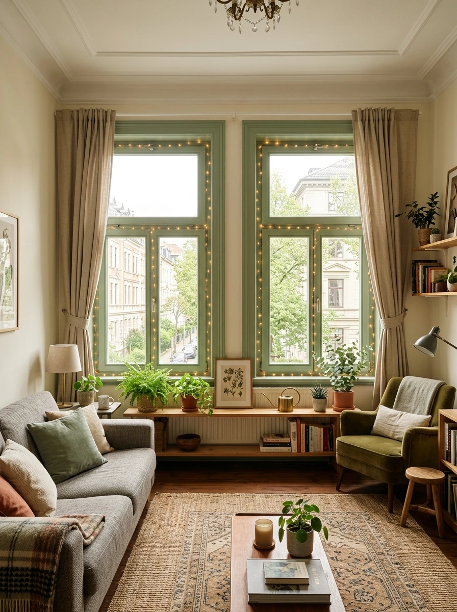 sage green and copper fall room decor 35