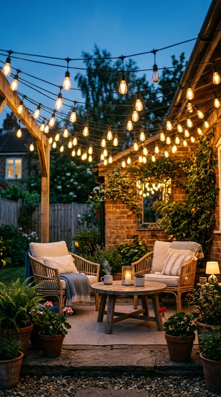 string light patio ideas 1