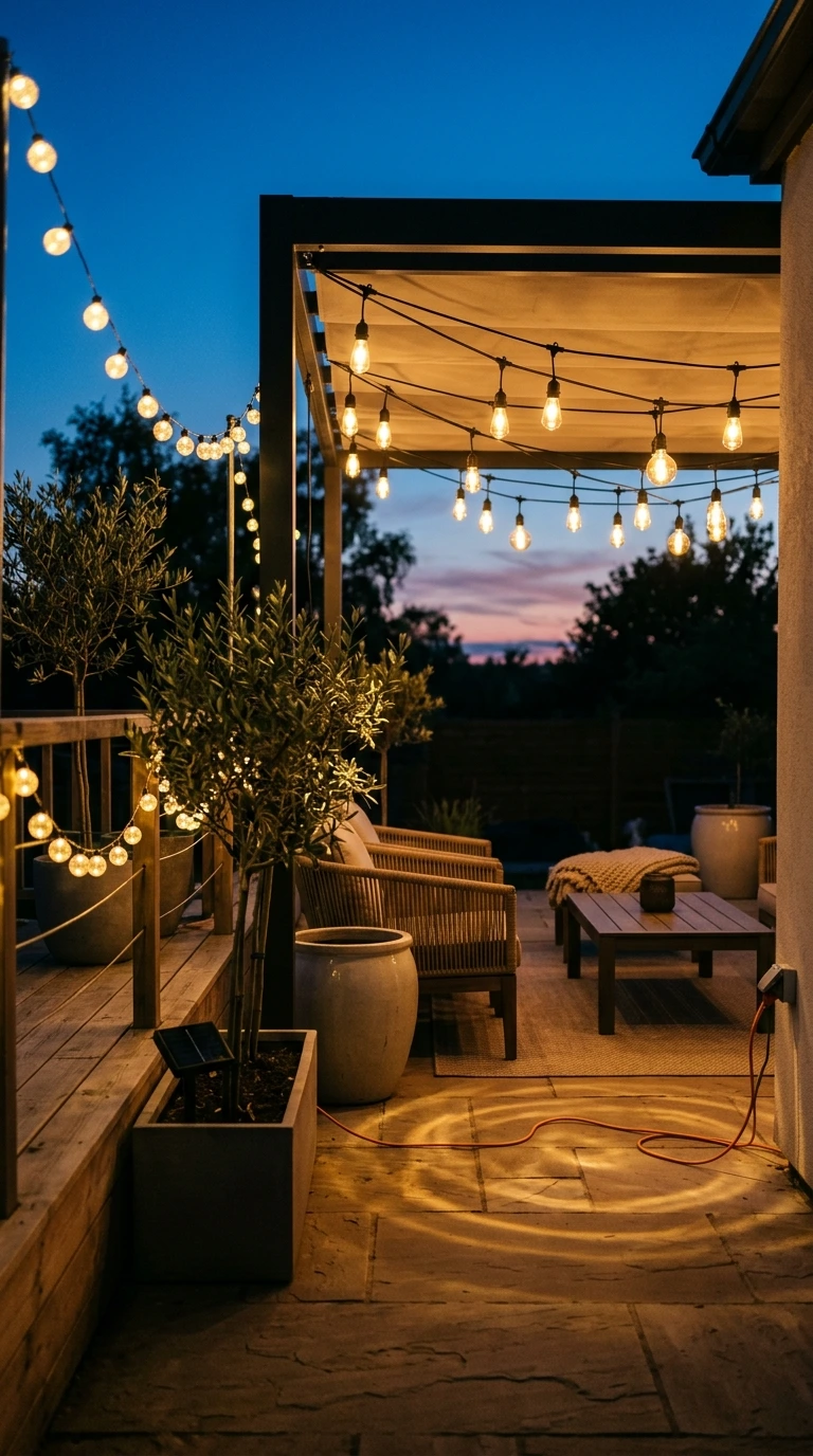 string light patio ideas 15