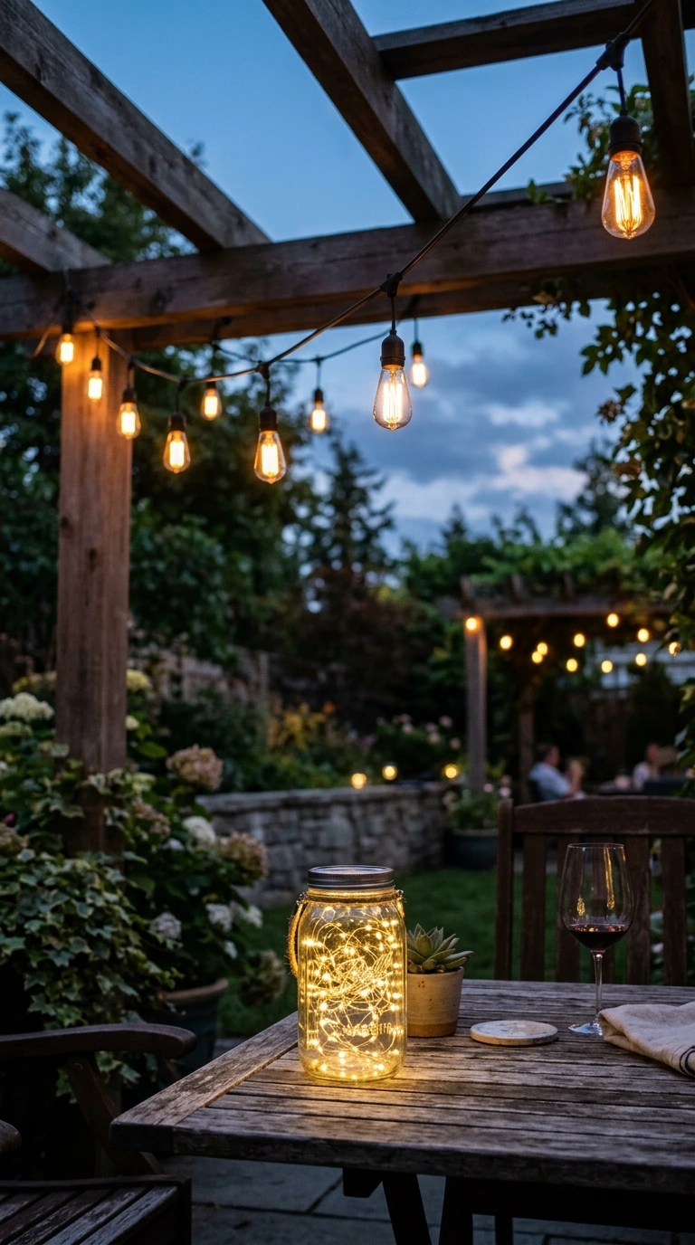 string light patio ideas 16