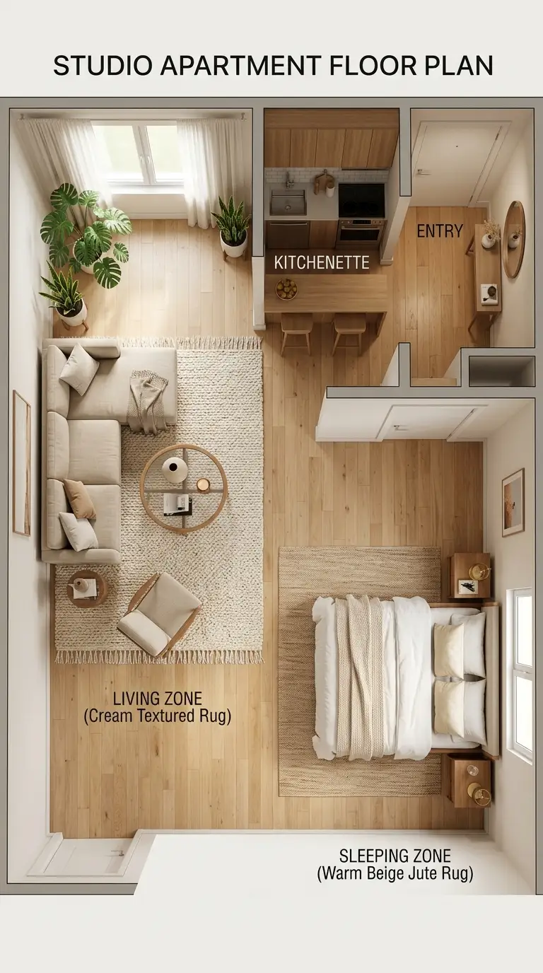 studio apartment decor inspiration 7