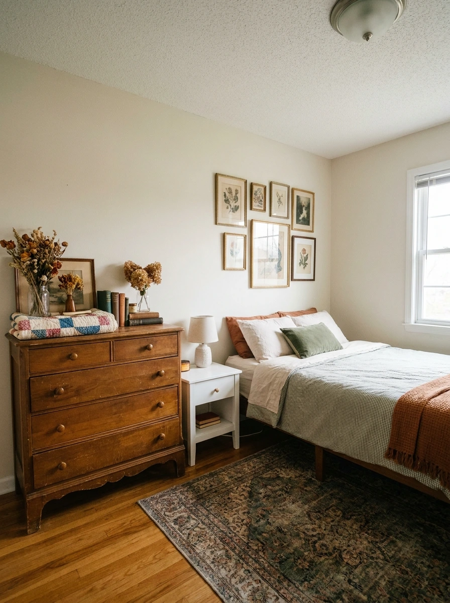 thrifted vintage fall room decor ideas aesthetic 10