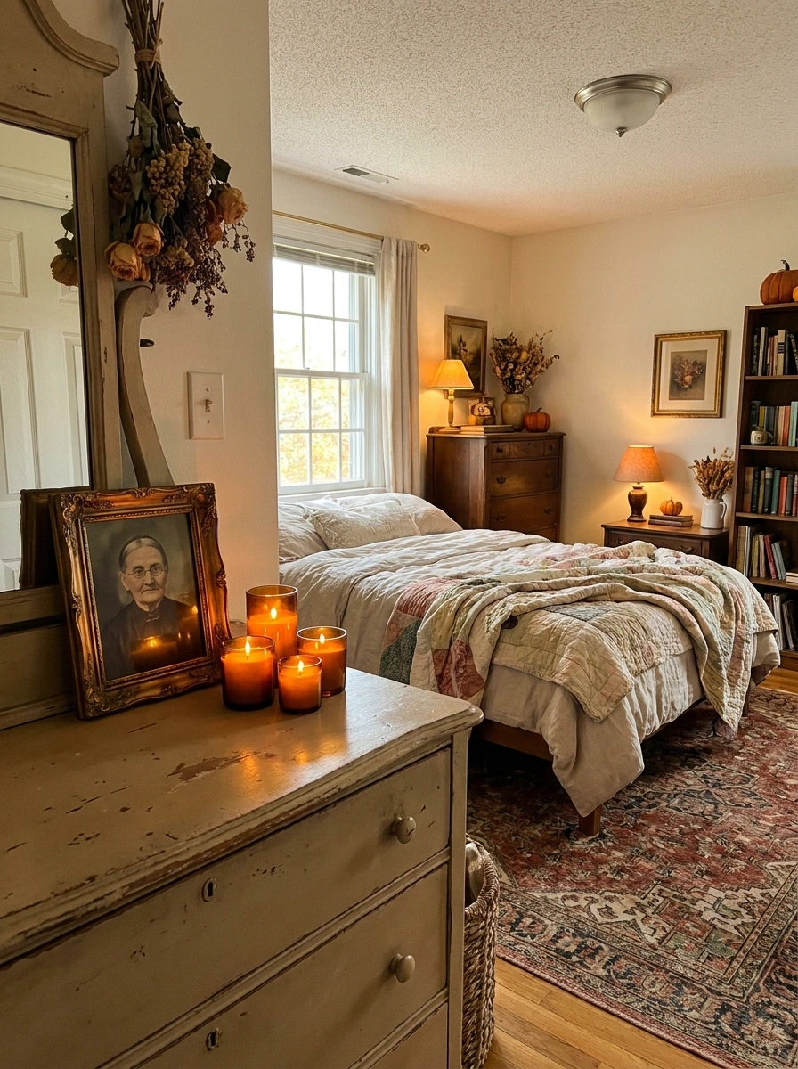 thrifted vintage fall room decor ideas aesthetic 11
