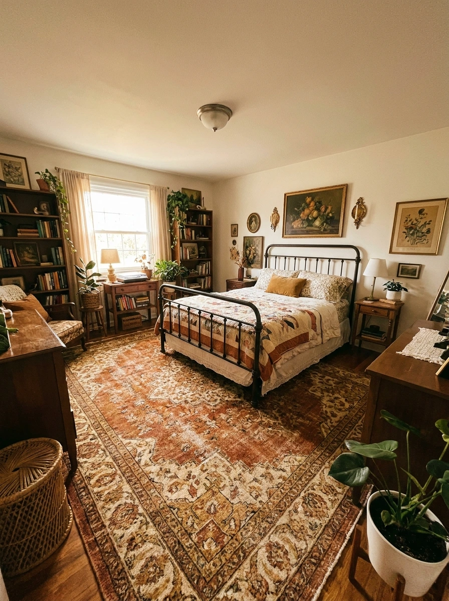thrifted vintage fall room decor ideas aesthetic 13