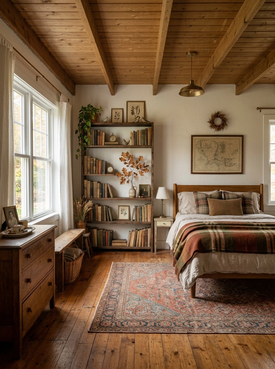 thrifted vintage fall room decor ideas aesthetic 18