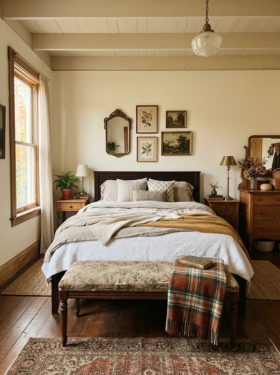 thrifted vintage fall room decor ideas aesthetic 19