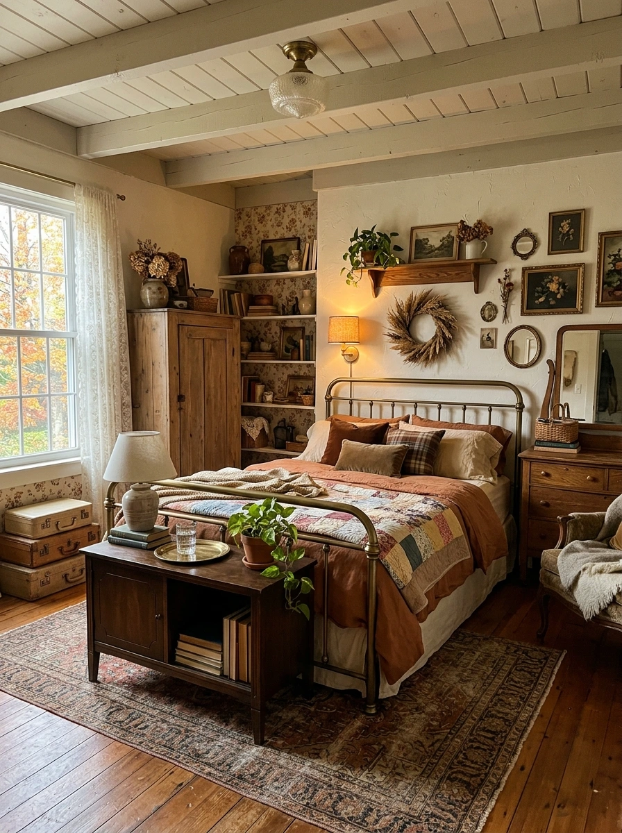 thrifted vintage fall room decor ideas aesthetic 21